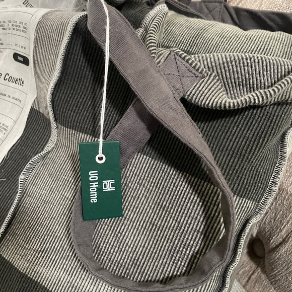 NWT Urban Outfitters Gray Rib Knit Duvet Cover Twin XL - Picture 2 of 3